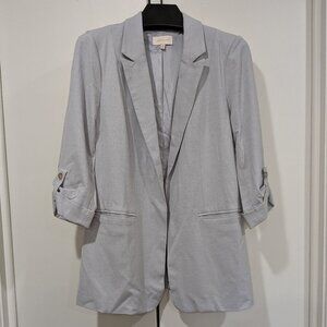 Skies Are blue, light grey boyfriend oversized blazer, M
